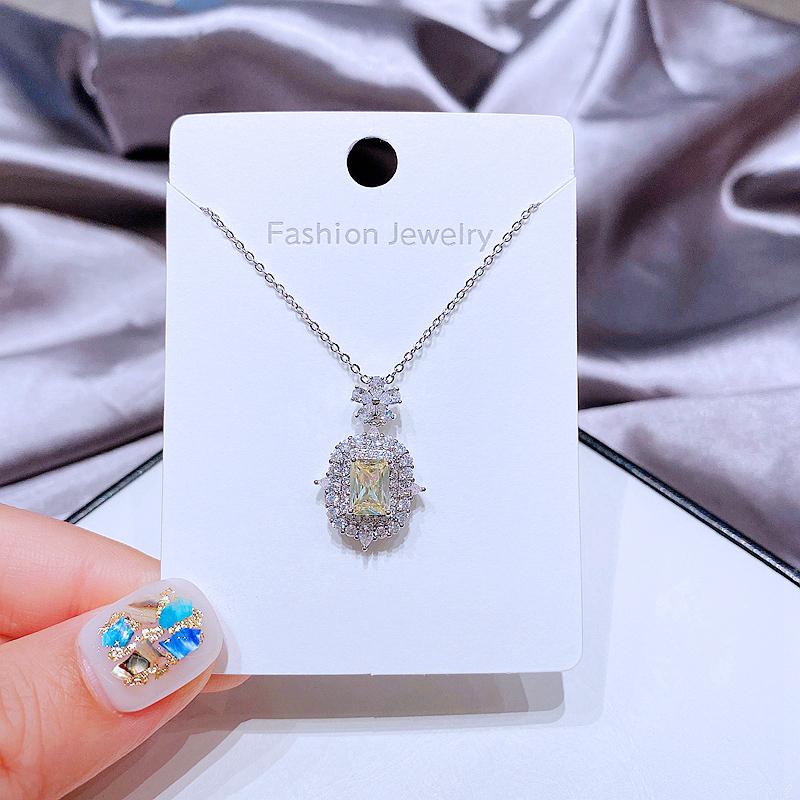 

Pendant Necklaces MIGGA Luxurious Cubic Zircon Stone Necklace Vintage Style CZ Crystal Women Party Gift Accessories