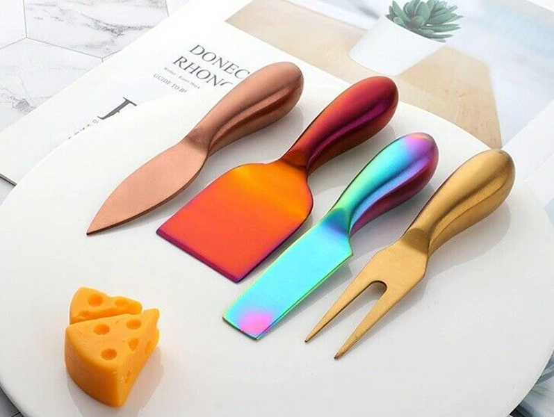 

Multi Colors Cheese Knives Tool 4 Pcs/Set Kitchen Tools Cheese Cutlery Stainless Steel Slice Kitchen Party Supplies