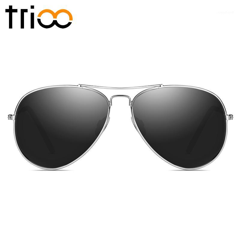 

Sunglasses TRIOO Mens Classic Designer Oculos Gafas High Quality Metal Sun Glasses For Men Color Lens Shades With Case