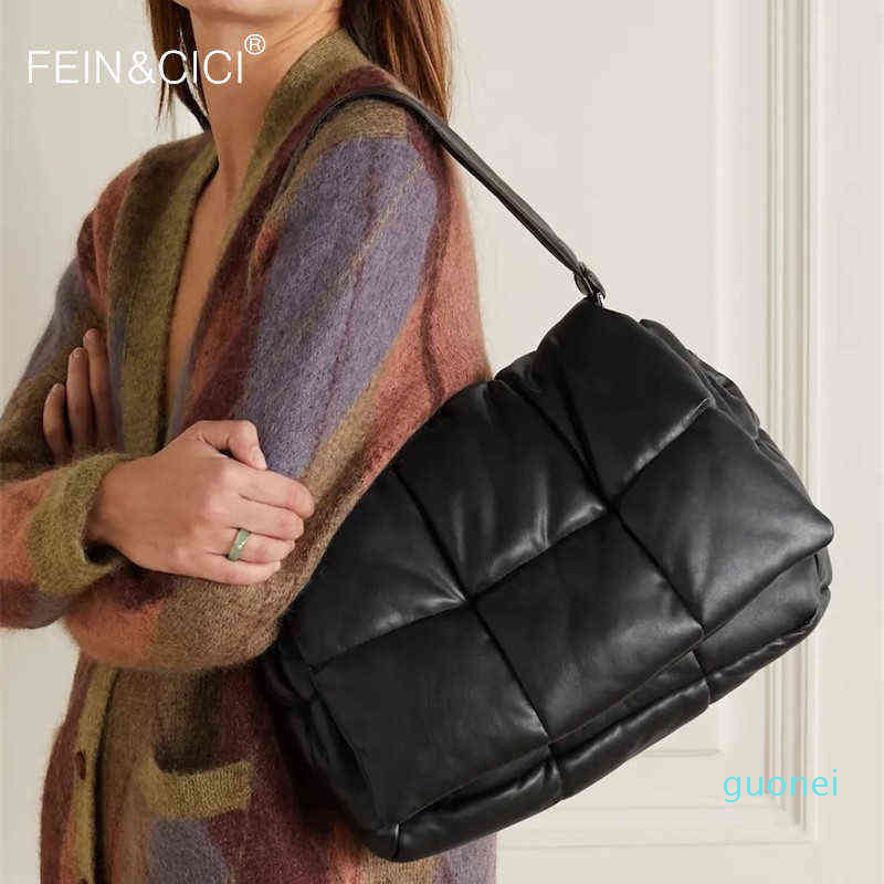 

Cross Body Bags Green Designer Puff Shoulder Women Casual Space Bale Down Feather Padded Messager Cotton Crossbody Winter Warm 0008, Black