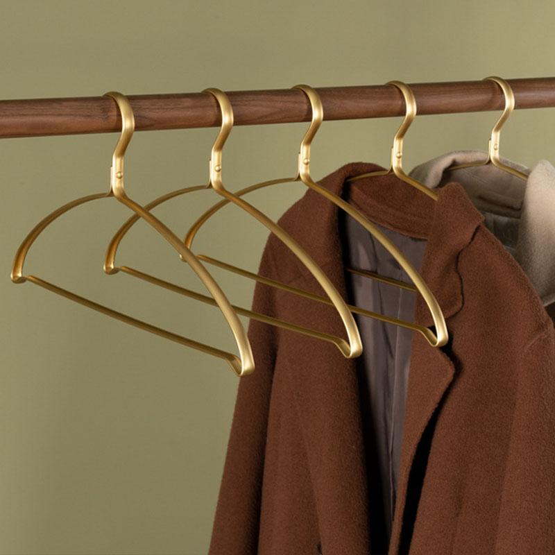 

Hangers & Racks 10PCS Space Aluminum Alloy Adult Drying Rack Clothing For Clothes Wardrobe Storage Non-Slip Metal Hanger