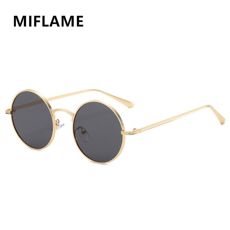 

Sunglasses Round Men 2021 Small Frame Black Sun Glasses Women Alloy Vintage Retro Sexy Hip Hop Shades Goggle Oculos