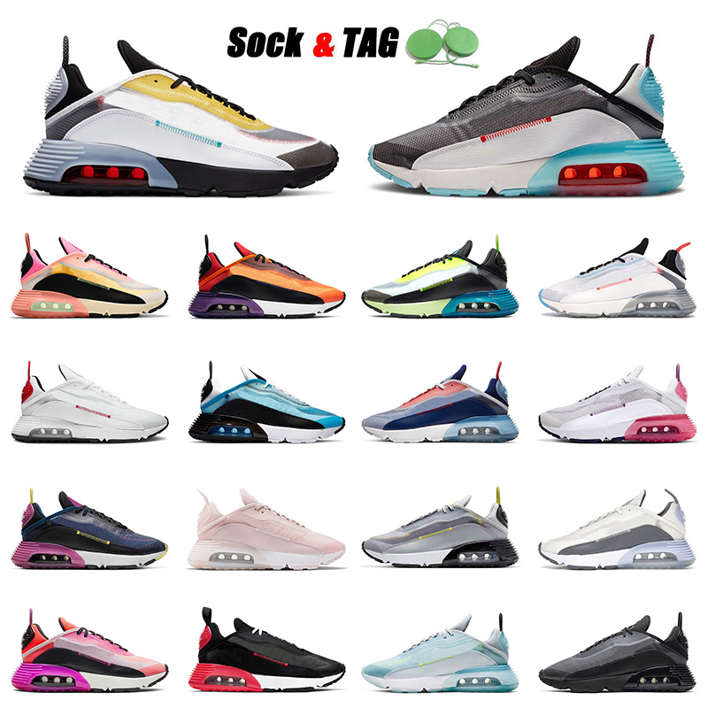 

High Quality Air 2090 Men Women Running Shoes Yellow Bleached Aqua Laser Blue Platinum Watermelon Purple Crimson Racer Trainers Sneakers Max Eur 45, C6 36-40 crimson racer