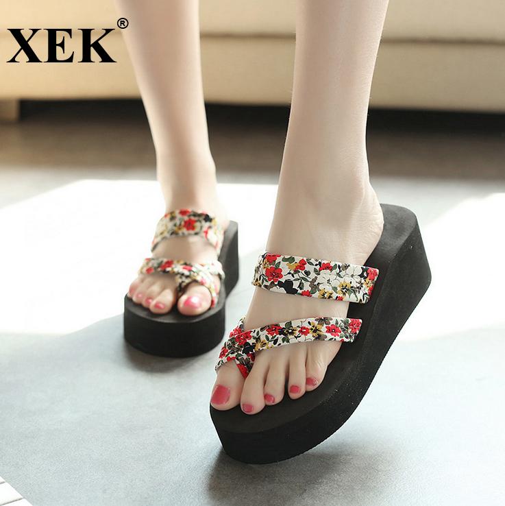 

Slippers XEK 2021 Women Flip Flops Beach Sandals Fashion Bling Summer Flats Shoes Woman WFQ83, Black