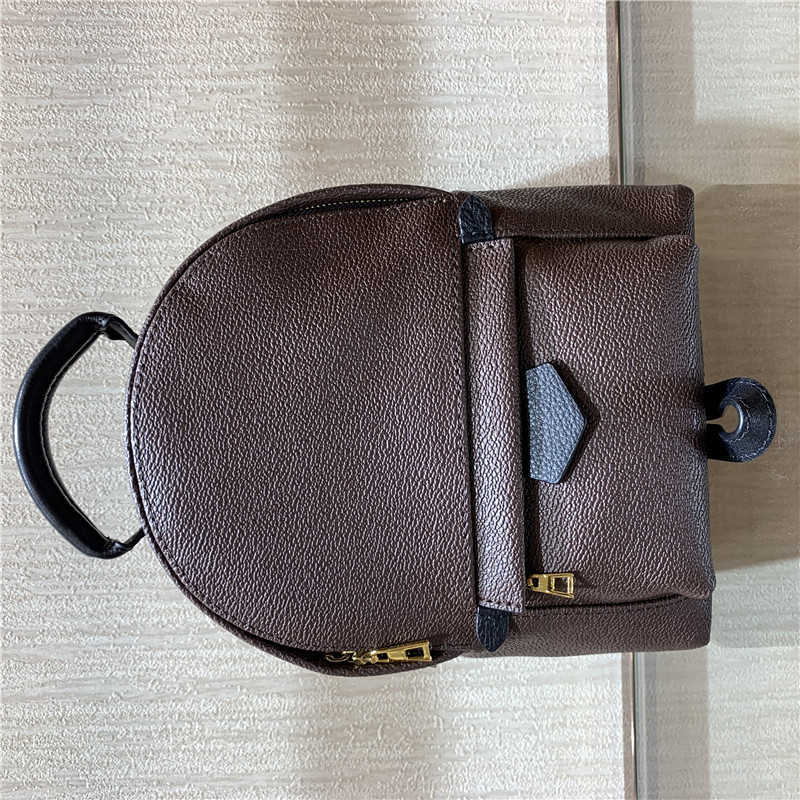 

Women Mini Backpacks 41562 Ladies Genuine Leather Backpack Fashion Lady Printing Children Bags Purse, Brown flower