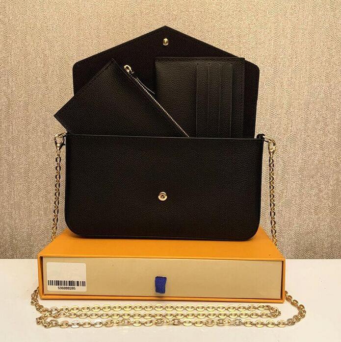 

top 3pcs set Designers Women Handbag Messenger Bags Leather Embossing POCHETTE Elegant Shoulder Bag Crossbody Tote Wallets M40780, 6 red embossing