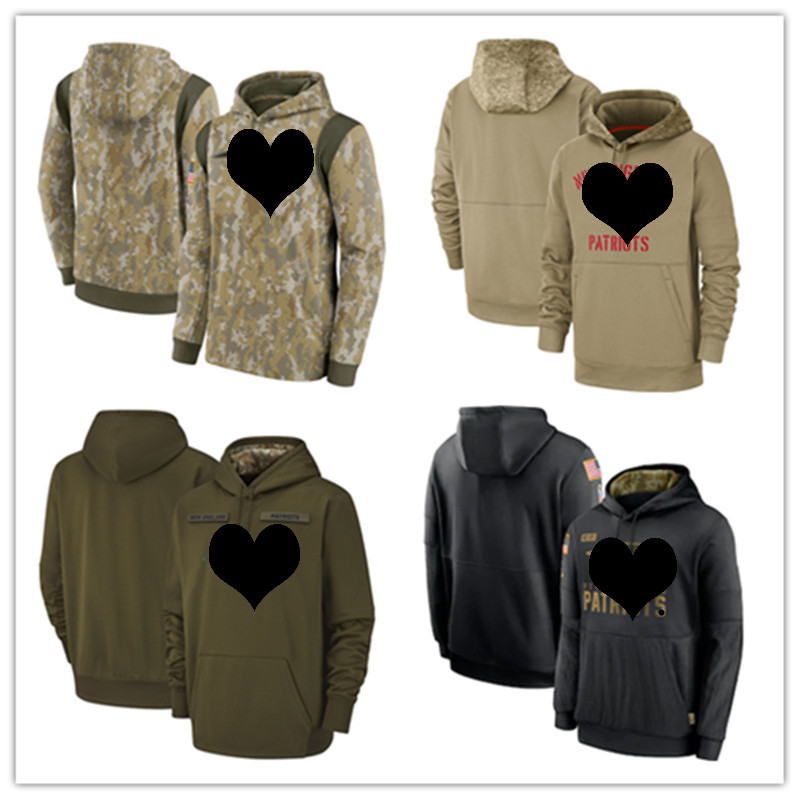 

Men Women Youth New EnglandPatriotsCamo Football Hoodie Wear 2021 Salute To Service Therma Performance Pullover, Black