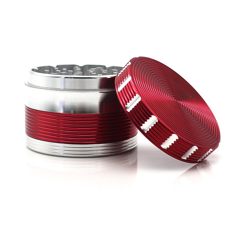 

Three color metal ginder 63mm four layer tobacco grinder for smoking teeth grinders fit dry herb