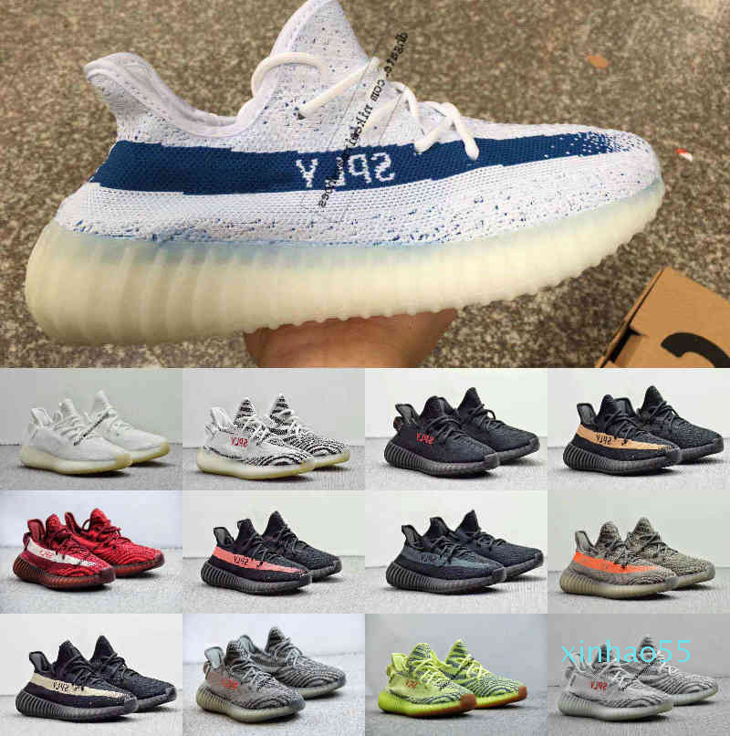 

2020 Classic Color Beluga 2.0 Zebra Cream Kanye v2 SPLY V2 West Blue Tn Zebra Women Men Designer Shoes Sneakers Trainers 36-46, Black