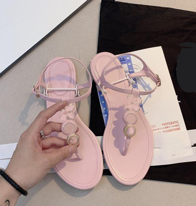 

2021 Summer Women's Casual Sandals, Loafers, Flat Shoes, Flip-Flops, Black