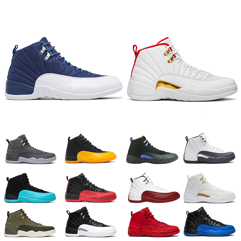 

Men Basketball shoes 12s 12 University Gold Dark Grey Flu game Taxi jumpman White sneakers Gamma Blue Gym Red Sport trainer, # 01