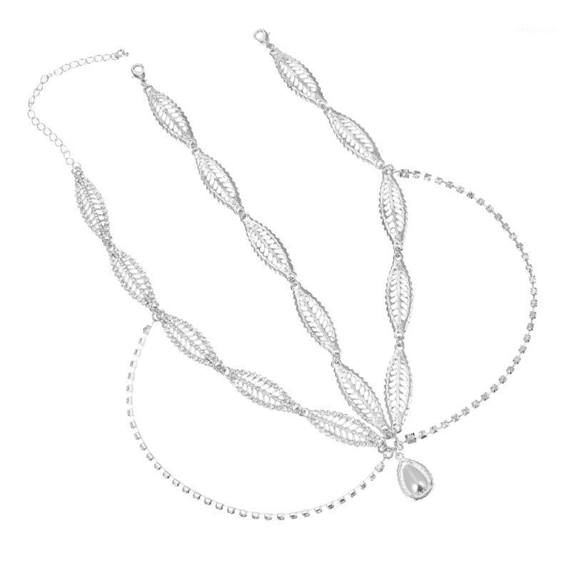 

Hair Clips & Barrettes Glitter Rhinestones Head Chain Wedding Birthday Party Headband Accessory, Golden;silver