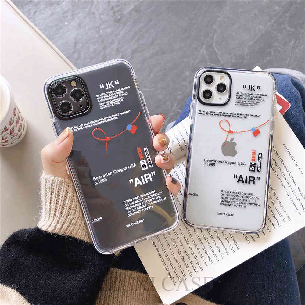 

Hot Off Street sport Trend Brand clear Soft Silicon phone case for iPhone 11 Pro X XS MAX 12 mini 7 8 plus ins white label Cover