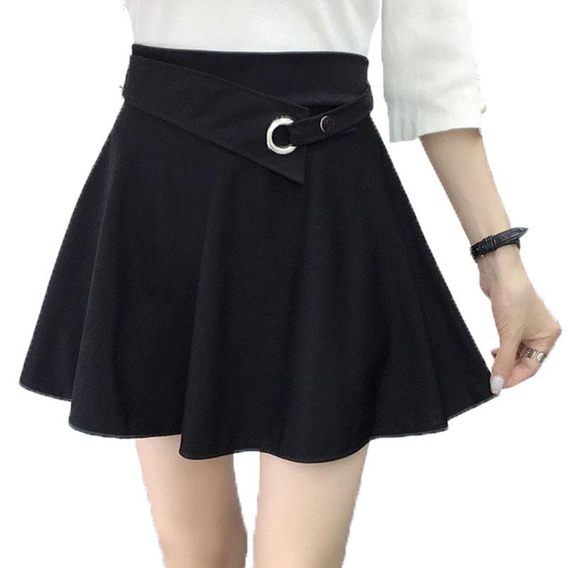 

Skirts Korean Fashion High Waist Skirt Plus Size Autumn Winther Black Elegant Office Wear Pleated Harajuku Women Clothes