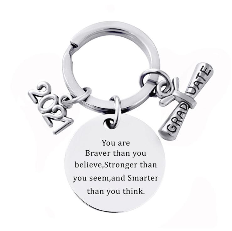 

EURO 16 styles Graduation's Day Jewelry Gift 2021 Metal Key-Ring Best-Wish Key Chain Backpack Hanging Decoration Crafts Spot Wholesale, Tell me choice