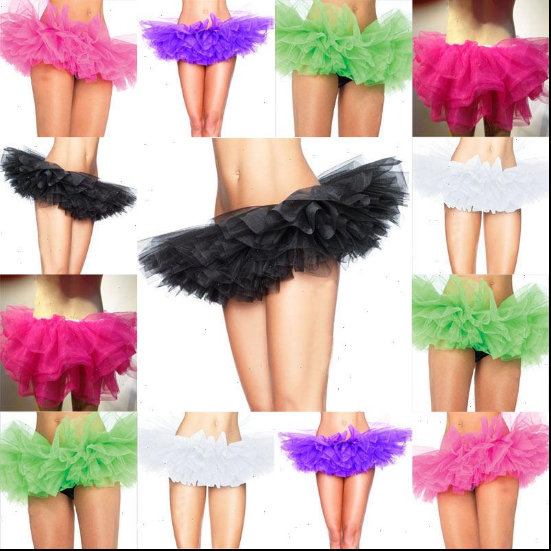 

9 color organza tutu women skirt corset costume petticoat halloween party corsets tulle lolita skirts, Black