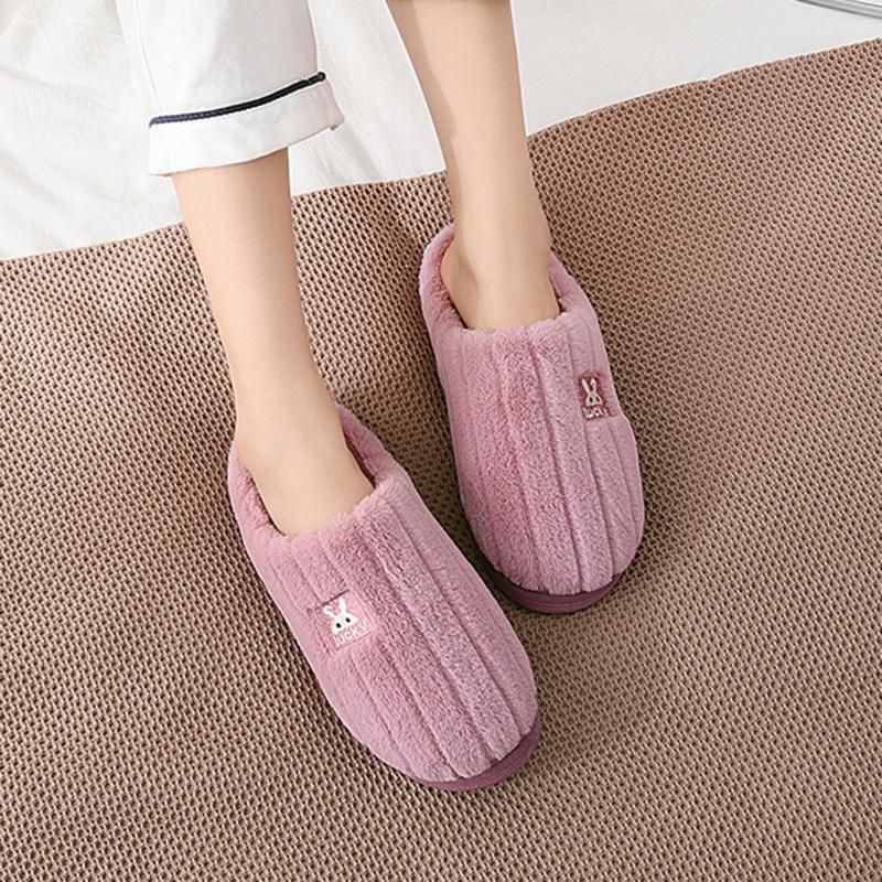 

Winter Home Slippers Cartoon Cat Shoes Mens Women's Couples Warm Non-slip Floor Bedroom 40, Pink