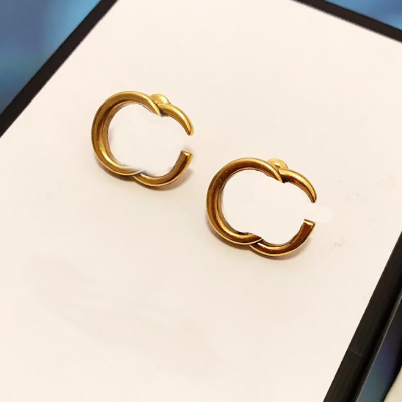 

High Quality Women Studs Designers Earrings Jewelry Men Stud Luxurys Classic Designer Gold Earring Wholesale With Box Gift 21121742XS, Golden