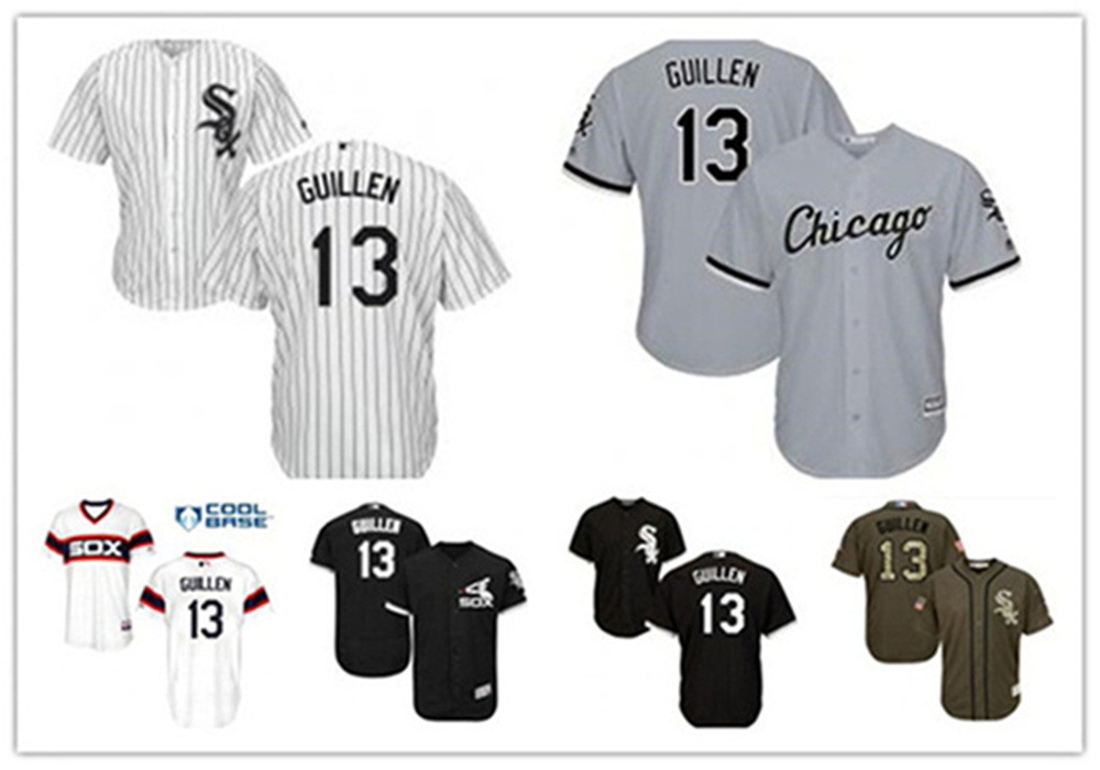 

men women youth Ozzie 13 Guillen jerseys Chicago White Sox Replica Blue Alternate Cool Base Baseball Wear, Blue;black