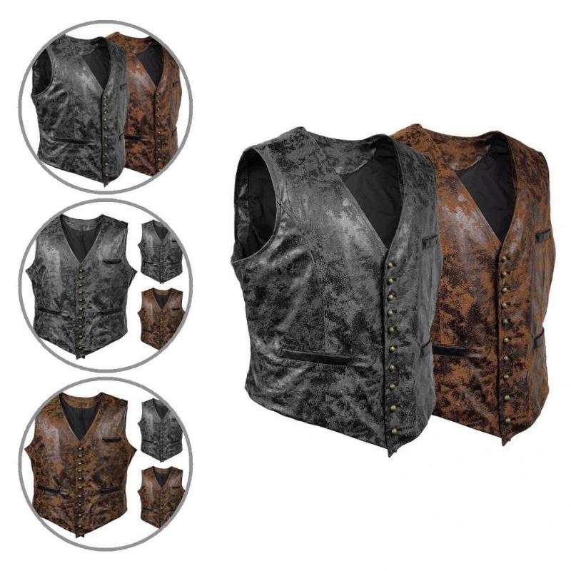

Men's Tank Tops Waistcoat Male Clothes Men Cosplay Classic Fabulous Vintage Spring Vest, Brown