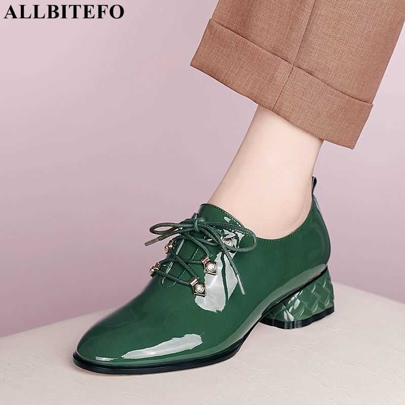 

ALLBITEFO size 34-41 cross tied comfortable genuine leather women high heel shoes spring fashion walking basic shoes high heels 210611, As picture
