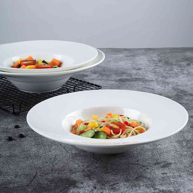 

Ceramic straw hat creative dessert bowl simple European household tableware Western food pasta soup plate