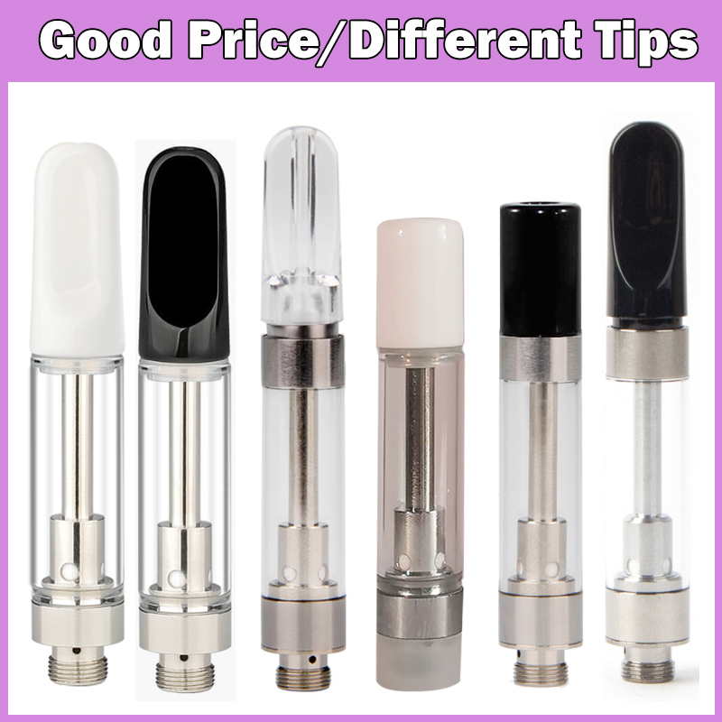 

Empty Vape Cartridge 1ml Ceramic Coil Atomizer 510 Thread Thick Oil Tank Disposable .5Ml Glass Vaping For 1 Gram And Half Garam