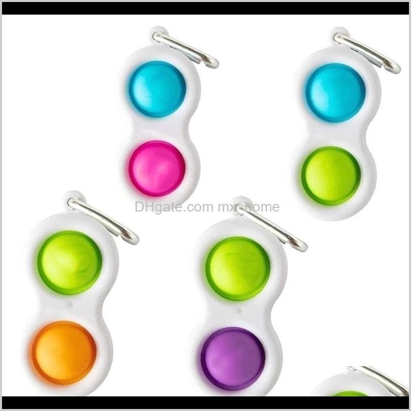 

Wholesale Push Keychain Kids Adult Novel Simple Dimple Pop It Toys Key Rings Finger Bag Pendants Eg1R3 Jewelry Umjqb, Red;brown