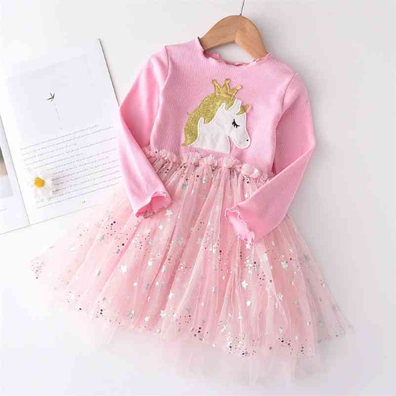 

Girls Casual Dresses Fashion Autumn Ruffles Costumes Children Solid Outfits Sweet Vestidos for 2 7 Years 210429, Ah4081black