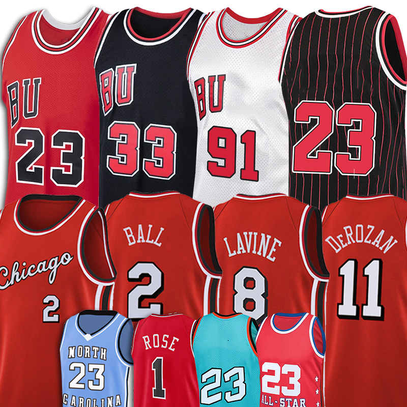 

Chicagos Basketball Jerseys Bull Zach Lonzo 2 Ball LaVine DeMar Derrick DeRozan Rose 1996 1997 Throwback 23 Michael 75 Anniversary City Scottie Dennis Pippe Rodman, Men