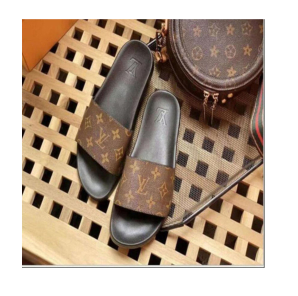 

Men Women Sandals Shoes Summer Fashion Flat Sandals Slipper Flip Flop ee02 nn LV LOUIS 1 VITTON Ysl mm, Black