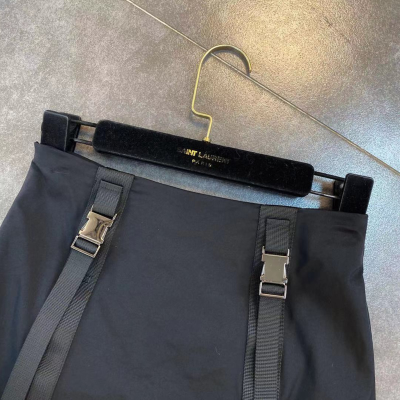 

skirts deat spring black solid color close with double line trouser skirts in country street mz106 9xld