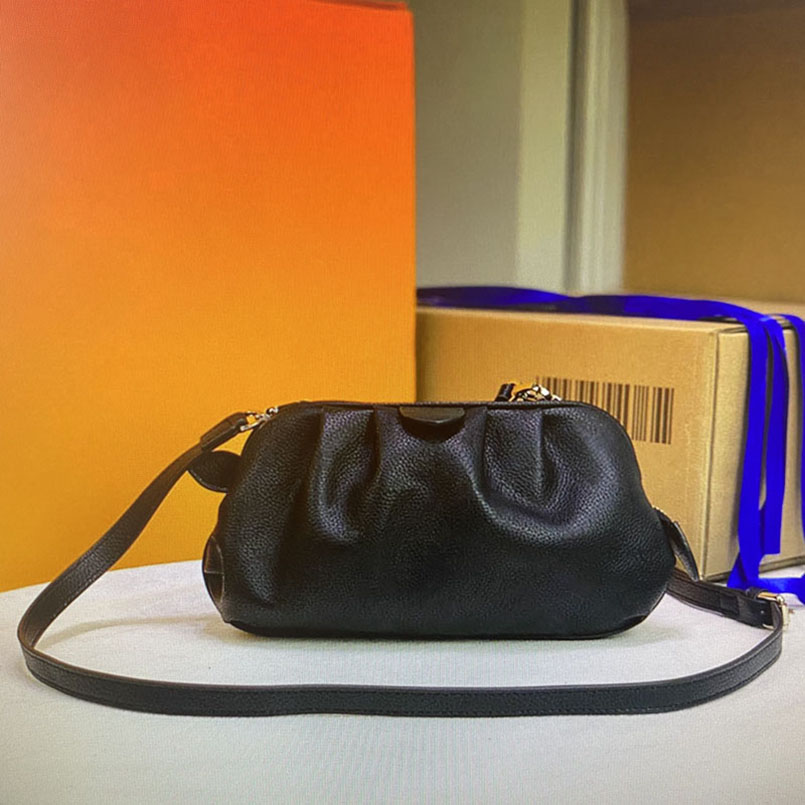 

SCALA M80093 mini pouch woman luxurys designers shoulder bag classic fashion lady leather handbags crossbody shoulders purse M80092 M80094, Black flower