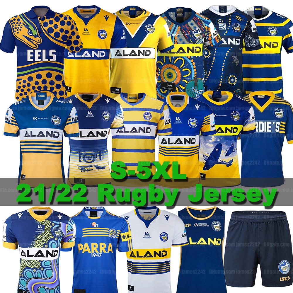 

2021 2022 Parramatta Eels ANZAC Commemorative Edition Indigenous Jersey shirt rugby league jerseys shorts polo pants Size S-5XL, Black;gray