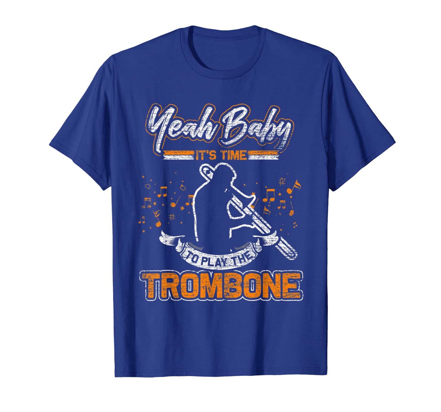 

It's Time To Play The Trombone T-Shirt, White;black