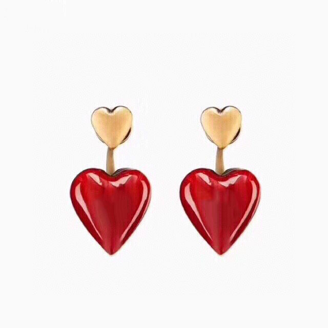 

Gold Luxurys Designers Earrings High Quality Wedding Party Womens Ladies Ear Studs Silver Diamond Fashion Caual Jewelry Heart Ohrringe Box, Golden