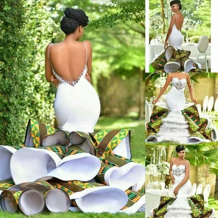 

Sexy Spaghetti Backless Bridal Gowns Special Design Cascading Ruffles Lace Splice Trailing Wedding Dress Mermaid Brides' Wear, White