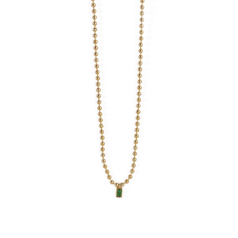 

Pendant Necklaces TARCLIY Small Bead Chain Zircon Gold Copper Ball Chains Mini Square Vintage Fashion For Women Gifts Gift 2022