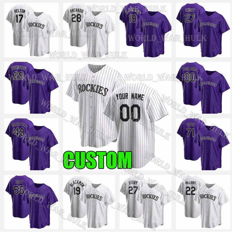 

Rockies Baseball Jerseys Colorado 19 Charlie Blackmon 27 Trevor Story Jersey 17 Todd Helton 55 Jon Gray 2 Yonathan Daza 15 Raimel Tapia, Blue;black