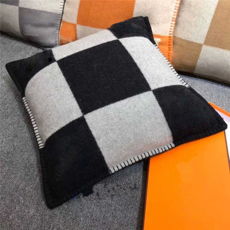 

Smelov fashion covers vintage fleece pillowcase letter european pillow cover wool throw luxury pillowcases 45x45cm 65x65cm, Orange