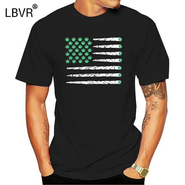 

Cannabies Pot Leaf Flag Graphic T-shirts Tee
