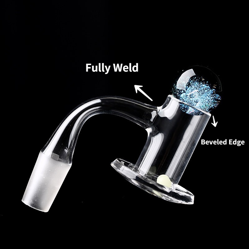 

OD 20mm Smoking Fully Weld Beveled Edge Typhoon Bottom Blender Quartz Banger Set Nails with 1 Ball 2 terp slurper pearls for Hookahs Bongs Dab Rigs