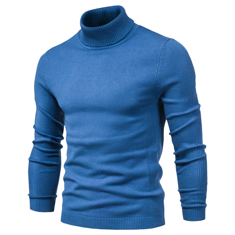 

new winter turtleneck thick mens sweaters casual turtle neck solid color quality warm slim turtleneck sweaters pullover men, Black