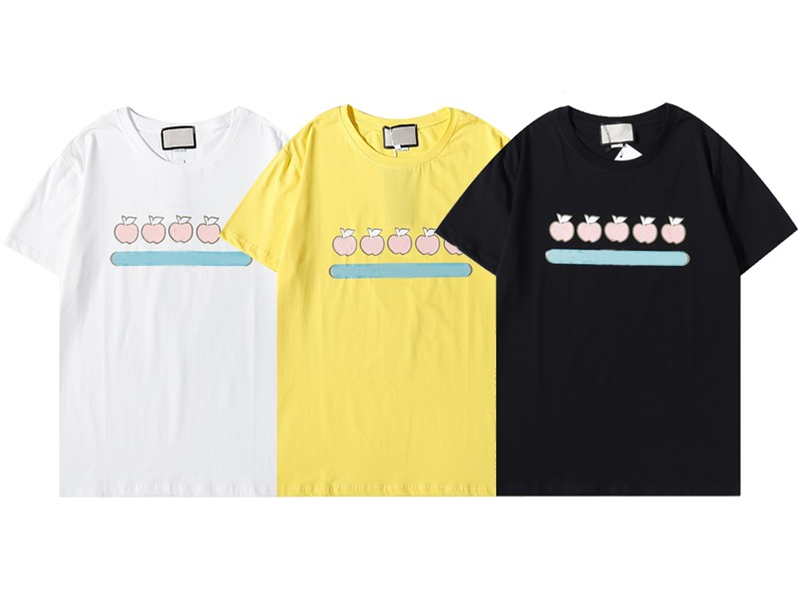 

Designer men' T-shirts sports hip-hop new short-sleeved fashion breathable T-shirt unisex couples with letter pattern printing, Yellow