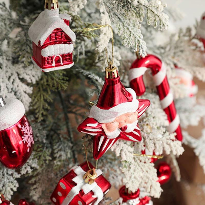

Christmas Decorations 2 Pcs/pack Year Snowman Ice Cream Xmas Tree Pendant