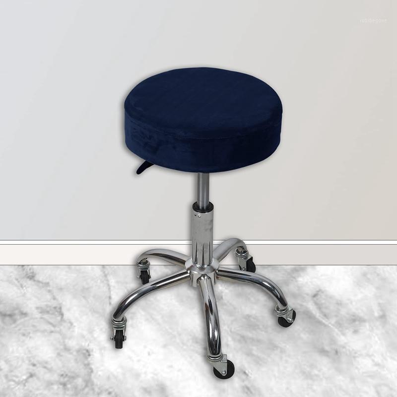 

Chair Covers Velvet Elastic Round Bar Stool Cover Seat Cushion Slipcover Washable Protector For Home Banquet Club