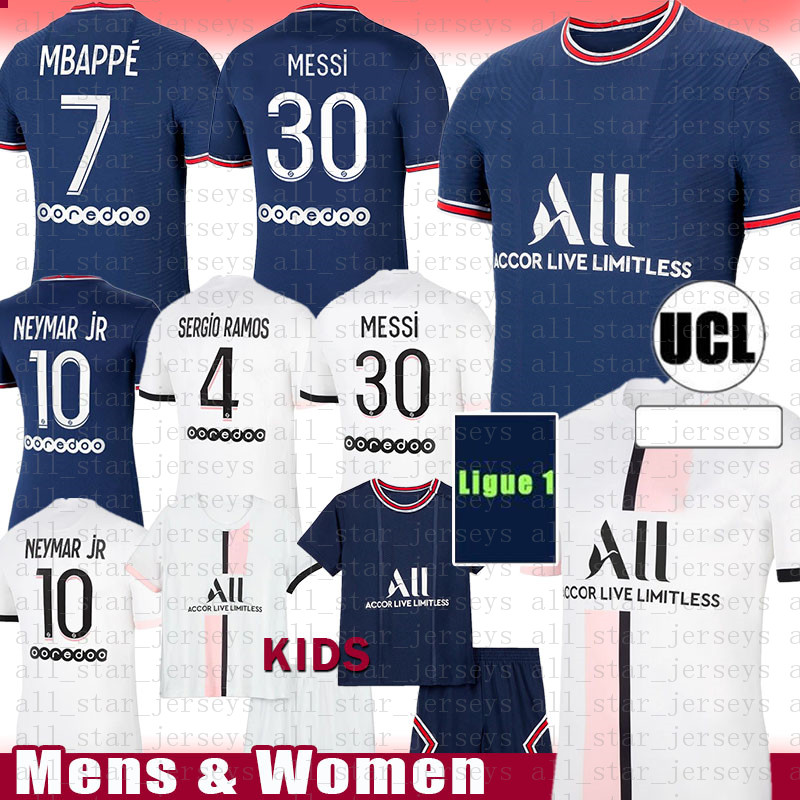 

Mens Kids Kit Women MESSI Soccer Jersey MBAPPE NEYMARJRPSGParisSaintGermainNew SERGIO RAMOS Football Shi, Black;yellow