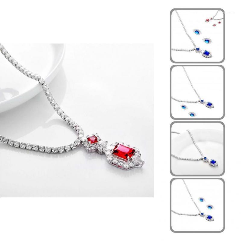 

Pendant Necklaces Exquisite Workmanship Elegant Women Dress Cubic Necklace For Special Day, Silver
