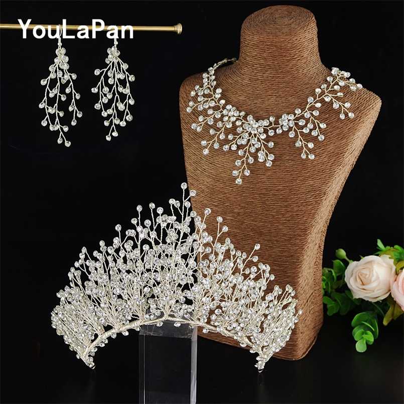 

YouLaPan HP193 Bride Crown Bridal Tiara Wedding Hair Jewelry Princess Diadem Accessories 211019