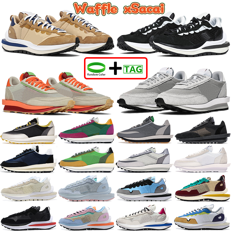 

Waffle xSacai men running shoes Villain Red Tour Yellow Royal Fuchsia blue void nylon black nylon Summit White Pine Green women sneakers, 19.pastel